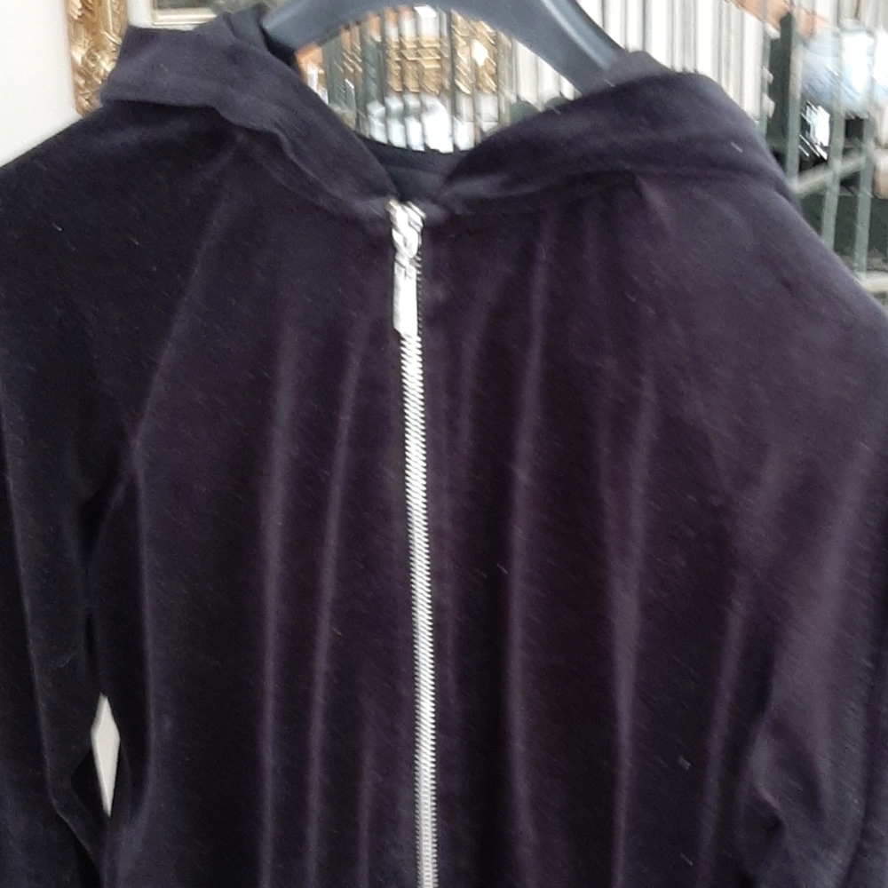 TWO PEACE BLACK VELVET JACKETS AND PANTS